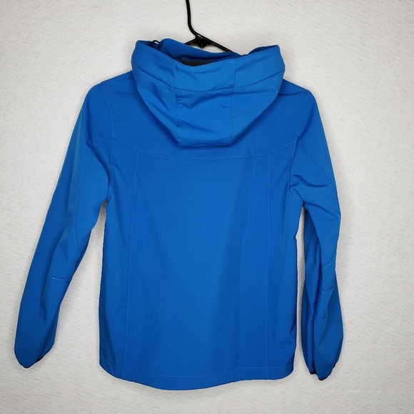 M2C Boys Blue Reflective Full Zip Removable Hood Rain Jacket Size 11 - Picture 6 of 9